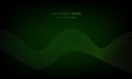 Abstract wave element for design. Digital frequency track equalizer. Stylized line art background. Colorful shiny wave with lines created using blend tool. Curved wavy line, smooth stripeのイラスト素材