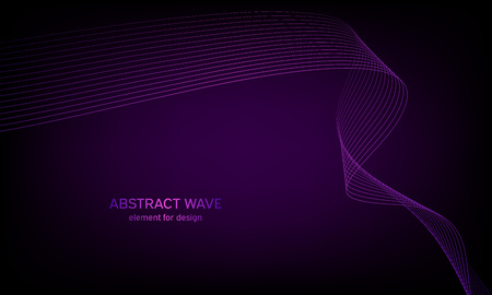 Abstract wave element for design. Digital frequency track equalizer. Stylized line art background. Colorful shiny wave with lines created using blend tool. Curved wavy line, smooth stripeのイラスト素材