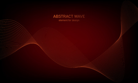 Abstract wave element for design. Digital frequency track equalizer. Stylized line art background. Colorful shiny wave with lines created using blend tool. Curved wavy line, smooth stripeのイラスト素材