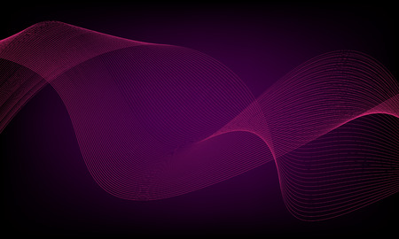 Abstract wave element for design. Digital frequency track equalizer. Stylized line art background. Colorful shiny wave with lines created using blend tool. Curved wavy line, smooth stripeのイラスト素材