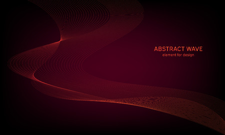 Abstract wave element for design. Digital frequency track equalizer. Stylized line art background. Colorful shiny wave with lines created using blend tool. Curved wavy line, smooth stripeのイラスト素材