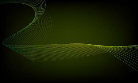 Abstract wave element for design. Digital frequency track equalizer. Stylized line art background. Colorful shiny wave with lines created using blend tool. Curved wavy line, smooth stripeのイラスト素材