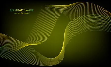Abstract wave element for design. Digital frequency track equalizer. Stylized line art background. Colorful shiny wave with lines created using blend tool. Curved wavy line, smooth stripeのイラスト素材