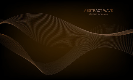 Abstract wave element for design. Digital frequency track equalizer. Stylized line art background. Colorful shiny wave with lines created using blend tool. Curved wavy line, smooth stripeのイラスト素材
