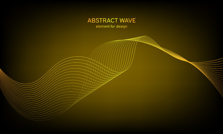 Abstract wave element for design. Digital frequency track equalizer. Stylized line art background. Colorful shiny wave with lines created using blend tool. Curved wavy line, smooth stripeのイラスト素材