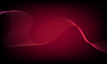 Abstract wave element for design. Digital frequency track equalizer. Stylized line art background. Colorful shiny wave with lines created using blend tool. Curved wavy line, smooth stripeのイラスト素材