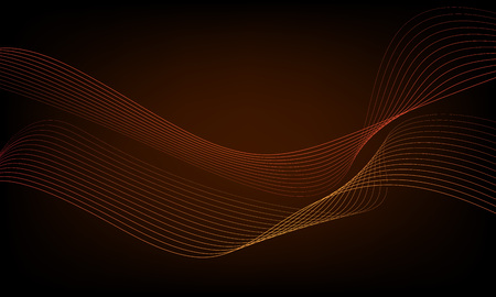 Abstract wave element for design. Digital frequency track equalizer. Stylized line art background. Colorful shiny wave with lines created using blend tool. Curved wavy line, smooth stripeのイラスト素材