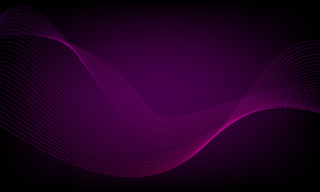 Abstract wave element for design. Digital frequency track equalizer. Stylized line art background. Colorful shiny wave with lines created using blend tool. Curved wavy line, smooth stripeのイラスト素材