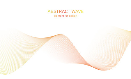 Abstract colorfull wave element for design. Digital frequency track equalizer. Stylized line art background.Vector illustration.Wave with lines created using blend tool.Curved wavy line,smooth stripeのイラスト素材