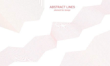 Abstract colorfull wave element for design. Digital frequency track equalizer. Stylized line art background.Vector illustration.Wave with lines created using blend tool.Curved wavy line, smooth stripeのイラスト素材