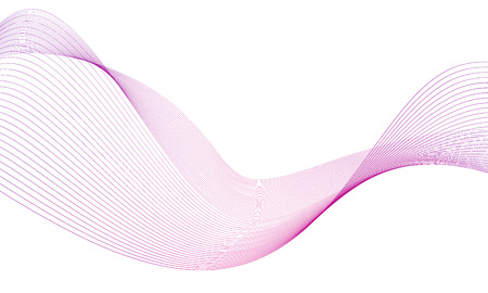 Abstract colorfull wave element for design. Digital frequency track equalizer. Stylized line art background.Vector illustration.Wave with lines created using blend tool.Curved wavy line,smooth stripeのイラスト素材