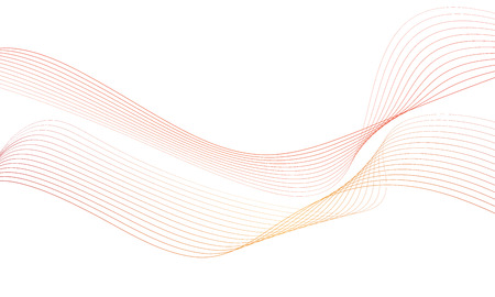 Abstract colorfull wave element for design. Digital frequency track equalizer. Stylized line art background.Vector illustration.Wave with lines created using blend tool.Curved wavy line,smooth stripeのイラスト素材