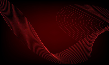 Abstract wave element for design. Digital frequency track equalizer. Stylized line art background. Colorful shiny wave with lines created using blend tool. Curved wavy line, smooth stripeのイラスト素材