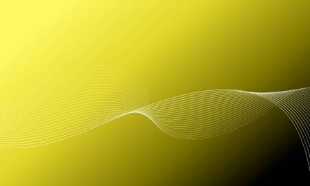 Abstract wave element for design. Digital frequency track equalizer. Stylized line art background. Colorful shiny wave with lines created using blend tool. Curved wavy line, smooth stripe Vector.のイラスト素材