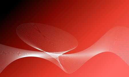 Abstract wave element for design. Digital frequency track equalizer. Stylized line art background. Colorful shiny wave with lines created using blend tool. Curved wavy line, smooth stripe Vector.のイラスト素材