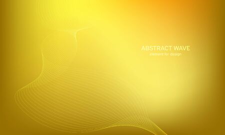 Abstract wave element for design. Digital frequency track equalizer. Stylized line art background. Colorful shiny wave with lines created using blend tool. Curved wavy line, smooth stripe Vector.のイラスト素材