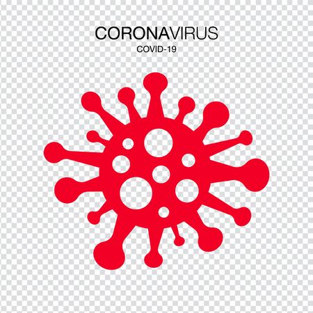Coronavirus. Covid-19. Stop. No Infection. Dangerous Coronavirus Cell. Bacteria. Caution. Outbreak. Pandemic medical concept.のイラスト素材