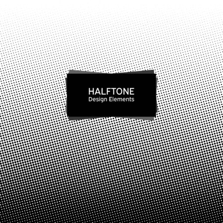 Circle halftone element, monochrome abstract graphic, prepress or generic concepts. Dotted gradient vector illustrationのイラスト素材