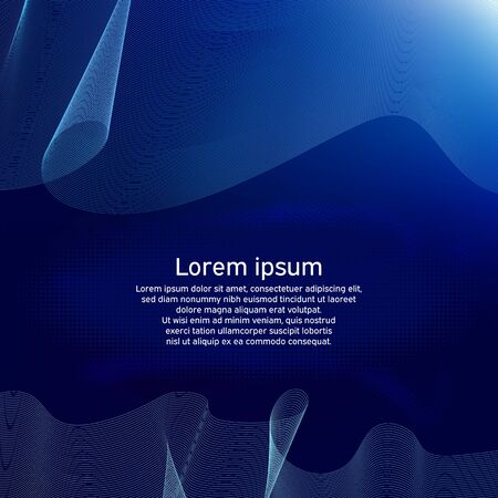 curved decoration on a dark halftone background. wave lines.のイラスト素材