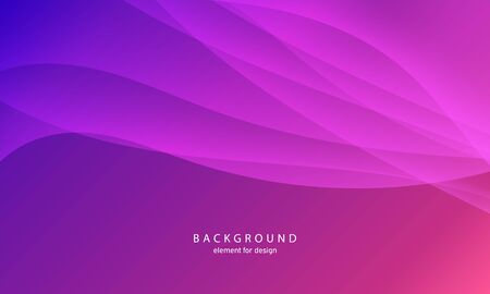 Abstract wave element for design. Pink. Digital frequency track equalizer. Stylized line art background. Colorful shiny wave with lines created using blend tool. Curved wavy line, smooth stripe Vector illustrationのイラスト素材