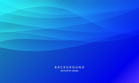 Abstract wave element for design. Blue. Digital frequency track equalizer. Stylized line art background. Colorful shiny wave with lines created using blend tool. Curved wavy line, smooth stripe Vector illustrationのイラスト素材