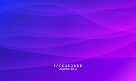 Abstract wave element for design. Digital frequency track equalizer. Stylized line art background. Colorful shiny wave with lines created using blend tool.Curved wavy line, smooth stripe Vector Purple.のイラスト素材