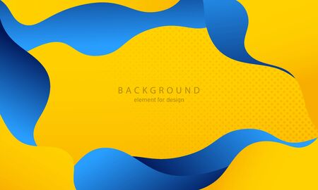 Abstract background colorful with fluid shapes modern concept. Dynamical colored composition forms and waves. Template for design website landing page, social media, banner, leaflet, cover, poster.のイラスト素材