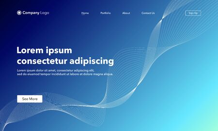 Asbtract background website Landing Page. Template for websites, or apps. Modern design. Abstract vector styleのイラスト素材