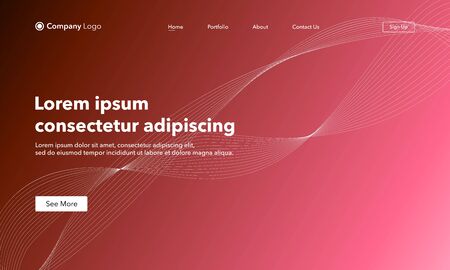 Asbtract background website Landing Page. Template for websites, or apps. Modern design. Abstract vector styleのイラスト素材