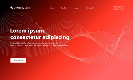 Asbtract background website Landing Page. Template for websites, or apps. Modern design. Abstract vector styleのイラスト素材