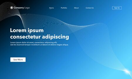 Asbtract background website Landing Page. Template for websites, or apps. Modern design. Abstract vector styleのイラスト素材