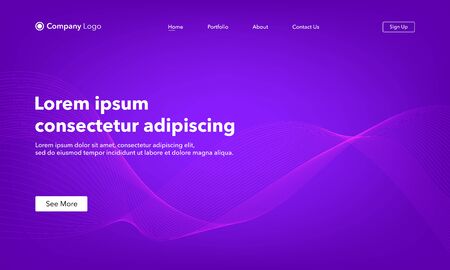 Asbtract background website Landing Page. Template for websites, or apps. Modern design. Abstract vector styleのイラスト素材