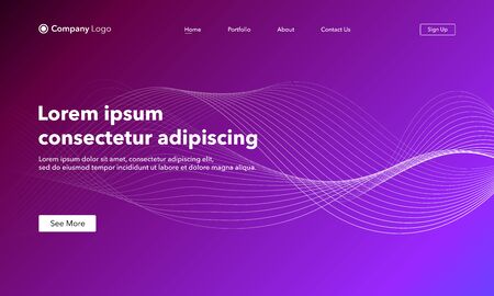 Asbtract background website Landing Page. Template for websites, or apps. Modern design. Abstract vector styleのイラスト素材