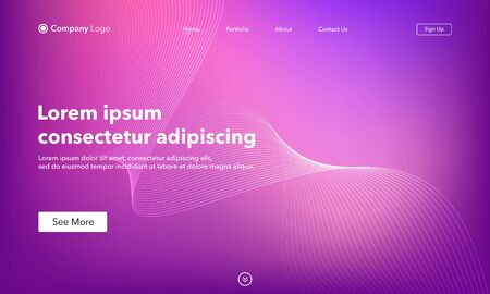 Asbtract background website Landing Page. Template for websites, or apps. Modern design. Abstract vector styleのイラスト素材