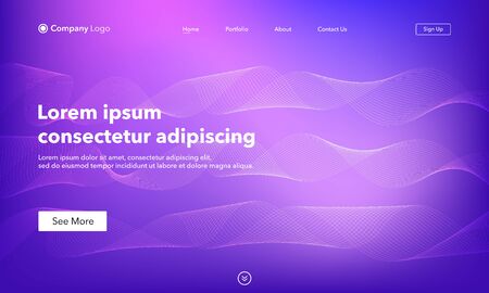 Asbtract background website Landing Page. Template for websites, or apps. Modern design. Abstract vector styleのイラスト素材