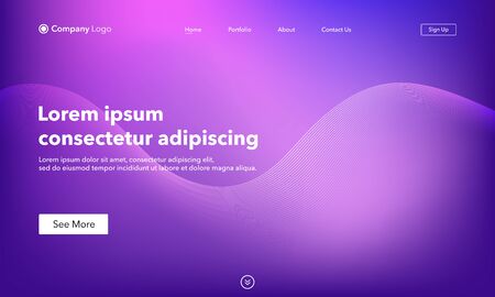 Asbtract background website Landing Page. Template for websites, or apps. Modern design. Abstract vector styleのイラスト素材