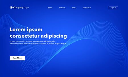 Asbtract background website Landing Page. Template for websites, or apps. Modern design. Abstract vector styleのイラスト素材