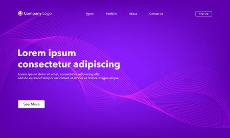 Asbtract background website Landing Page. Template for websites, or apps. Modern design. Abstract vector styleのイラスト素材