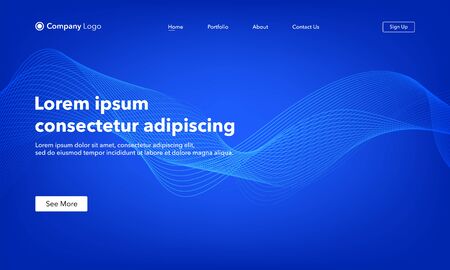 Asbtract background website Landing Page. Template for websites, or apps. Modern design. Abstract vector styleのイラスト素材