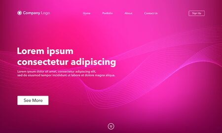 Asbtract background website Landing Page. Template for websites, or apps. Modern design. Abstract vector styleのイラスト素材