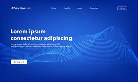 Asbtract background website Landing Page. Template for websites, or apps. Modern design. Abstract vector styleのイラスト素材