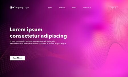 Asbtract background website Landing Page. Template for websites, or apps. Modern design. Abstract vector styleのイラスト素材