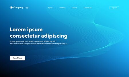 Asbtract background website Landing Page. Template for websites, or apps. Modern design. Abstract vector styleのイラスト素材