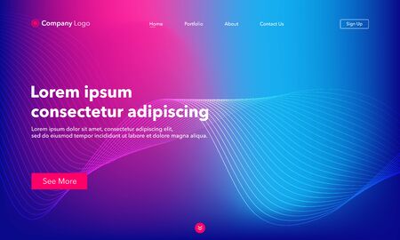 Asbtract background website Landing Page. Template for websites, or apps. Modern design. Abstract vector styleのイラスト素材