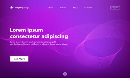 Asbtract background website Landing Page. Template for websites, or apps. Modern design. Abstract vector styleのイラスト素材