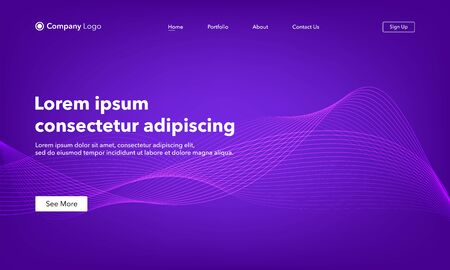 Asbtract background website Landing Page. Template for websites, or apps. Modern design. Abstract vector styleのイラスト素材