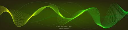 Abstract wave background. Element for design. Digital frequency track equalizer. Backdrop colorful shiny wave. Stylized line art. Curved wavy line smooth stripe Vector illustrationのイラスト素材