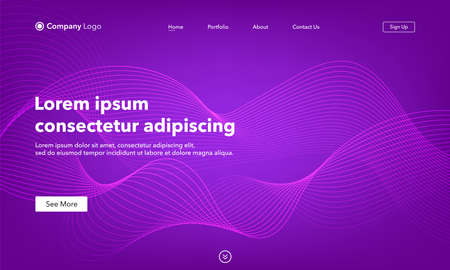 Asbtract background website Landing Page. Template for websites, or apps. Modern design. Abstract vector styleのイラスト素材