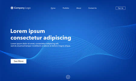 Asbtract background website Landing Page. Template for websites, or apps. Modern design. Abstract vector styleのイラスト素材