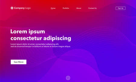 Asbtract background website Landing Page. Template for websites, or apps. Modern design. Abstract vector styleのイラスト素材